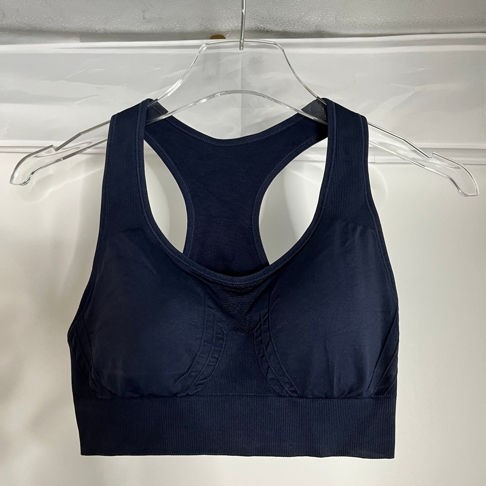 Underoutfit Sports Bra NowSunday Sewn In Pads Navy Blue Seamless M Style 1145